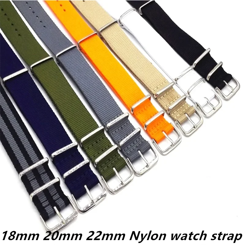 High Quality Watch Nylon Strap18mm 20mm 22mm Stainless Steel Buckle Whole Watchband Sport Watch Strap Replace Bracelet
High Quality Watch Nylon Strap18mm 20mm 22mm Stainless Steel Buckle Whole Watchband Sport Watch Strap Replace Bracelet