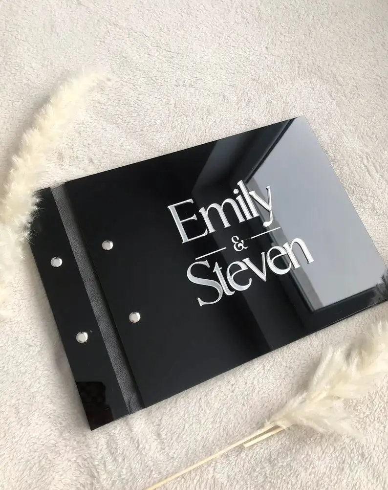 Black Acrylic Wedding Guestbook, Custom Party Guestbook, 3D Personalized Wedding Book, Events Signage, Birthday Sign Book A4
Black Acrylic Wedding Guestbook, Custom Party Guestbook, 3D Personalized Wedding Book, Events Signage, Birthday Sign Book A4