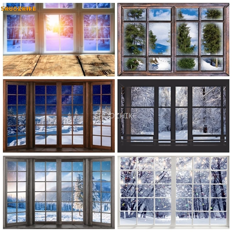 Fantasy Winter Window Snow Photography Backdrop Wonderland Forest Scene Baby Party Decor Background Photo Studio Props
Fantasy Winter Window Snow Photography Backdrop Wonderland Forest Scene Baby Party Decor Background Photo Studio Props