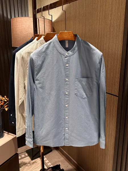 Casual Cotton Linen Long Sleeve Shirt Men's All-Match Pure Color Zhongshan Collar Spring New Style Artistic And Leisurely
Casual Cotton Linen Long Sleeve Shirt Men's All-Match Pure Color Zhongshan Collar Spring New Style Artistic And Leisurely