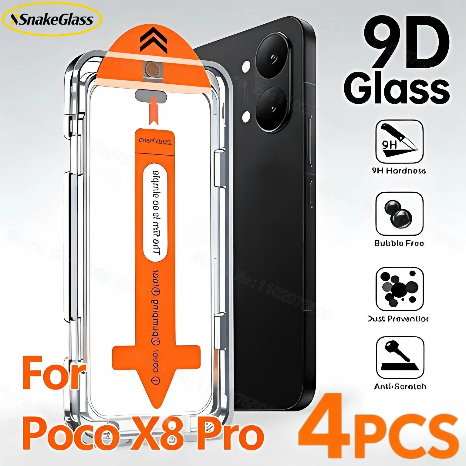 4 Pack HD Tempered Glass Screen Protector for Xiaomi POCO X8 Pro Max/X8 Pro/X7 Pro, 9H+ Full Cover, High Clear, Easy Install
4 Pack HD Tempered Glass Screen Protector for Xiaomi POCO X8 Pro Max/X8 Pro/X7 Pro, 9H+ Full Cover, High Clear, Easy Install