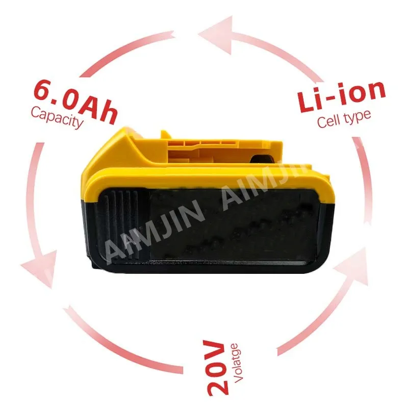 20V 6Ah Rechargeable Lithium-Ion Battery Suitable For Dewalt DCB205 DCB201 DCB203 Power -100% True Capacity
20V 6Ah Rechargeable Lithium-Ion Battery Suitable For Dewalt DCB205 DCB201 DCB203 Power -100% True Capacity