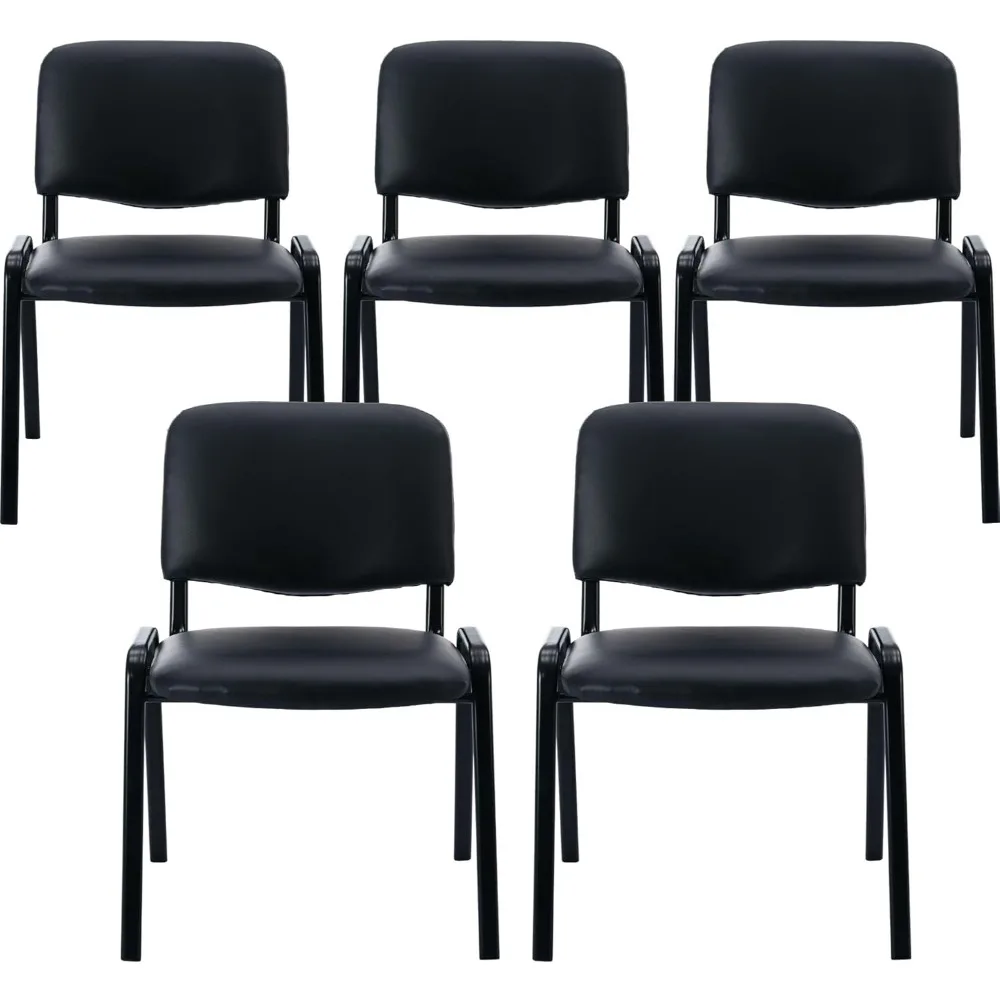 Vinyl Leather Black Leather Conference Chairs Set of 5-Padded Stackable Armless Chairs for Waiting Room,Office Guest & Reception
Vinyl Leather Black Leather Conference Chairs Set of 5-Padded Stackable Armless Chairs for Waiting Room,Office Guest & Reception