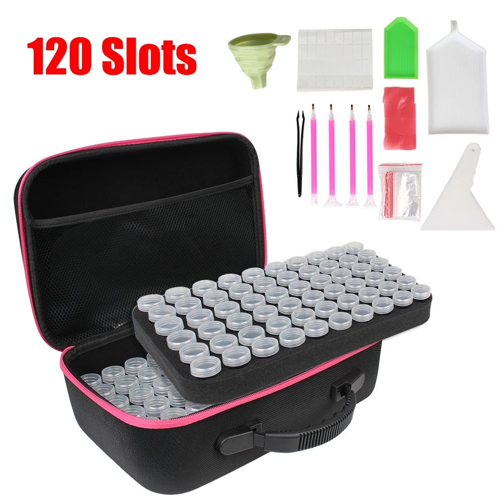 Detachable 60/120 Slots Beads Carry Case Jewelry Storage Box Handbag Embroidery Tools Diamond Painting Tools
Detachable 60/120 Slots Beads Carry Case Jewelry Storage Box Handbag Embroidery Tools Diamond Painting Tools