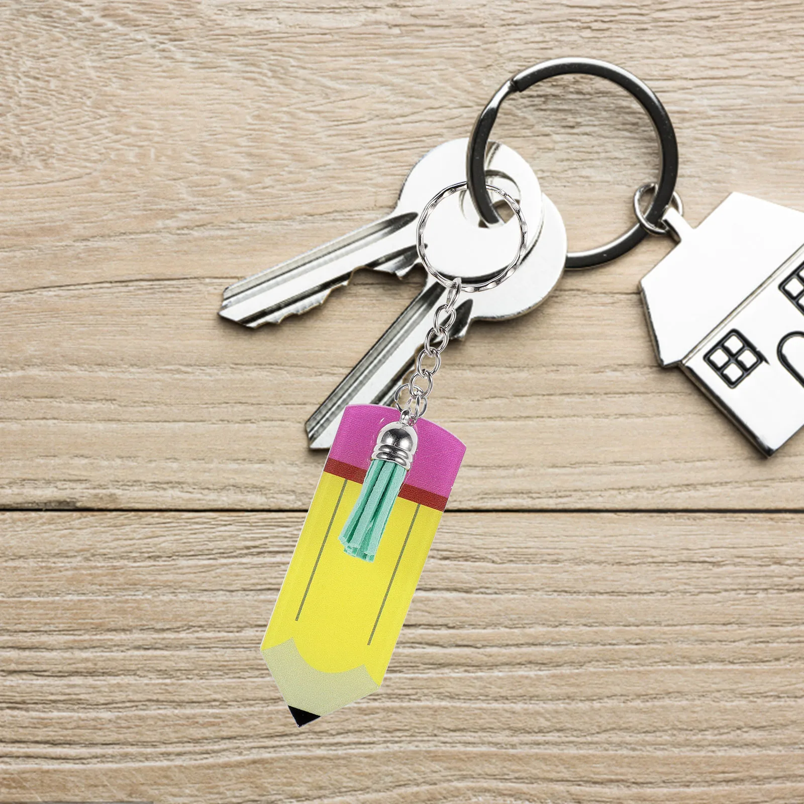6 Pcs Pencil Keychain Acrylic Colorful Student Decorations Backpack Accessories Teacher Gifts Keychains For Crafts Mini Bag
6 Pcs Pencil Keychain Acrylic Colorful Student Decorations Backpack Accessories Teacher Gifts Keychains For Crafts Mini Bag