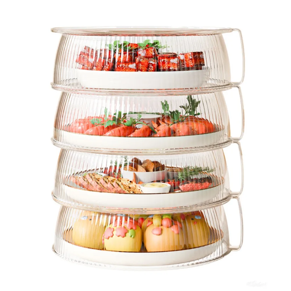 Multi-functional PET Dish Cover Stackable Multi-layer Dustproof Food Cover with Handle Thermal Dish Guard Dining Table
Multi-functional PET Dish Cover Stackable Multi-layer Dustproof Food Cover with Handle Thermal Dish Guard Dining Table