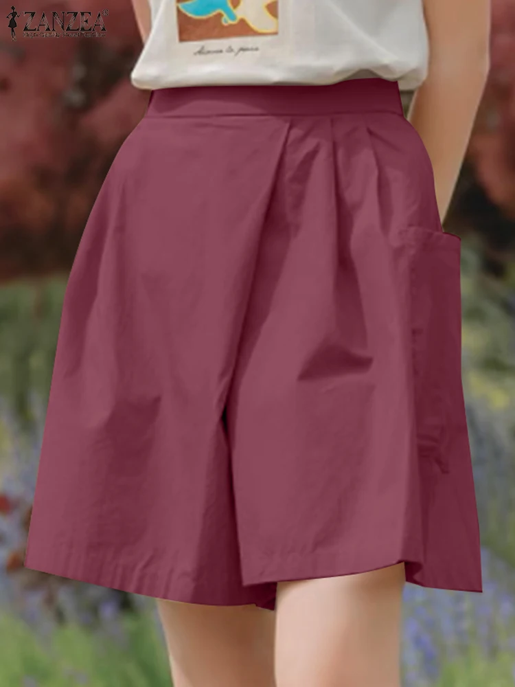 ZANZEA Leisure Everyday Wrap Skorts Woman Pleated 2025 Summer Holiday Shorts Casual Elastic Waist Women's Solid Color Short Pant
ZANZEA Leisure Everyday Wrap Skorts Woman Pleated 2025 Summer Holiday Shorts Casual Elastic Waist Women's Solid Color Short Pant