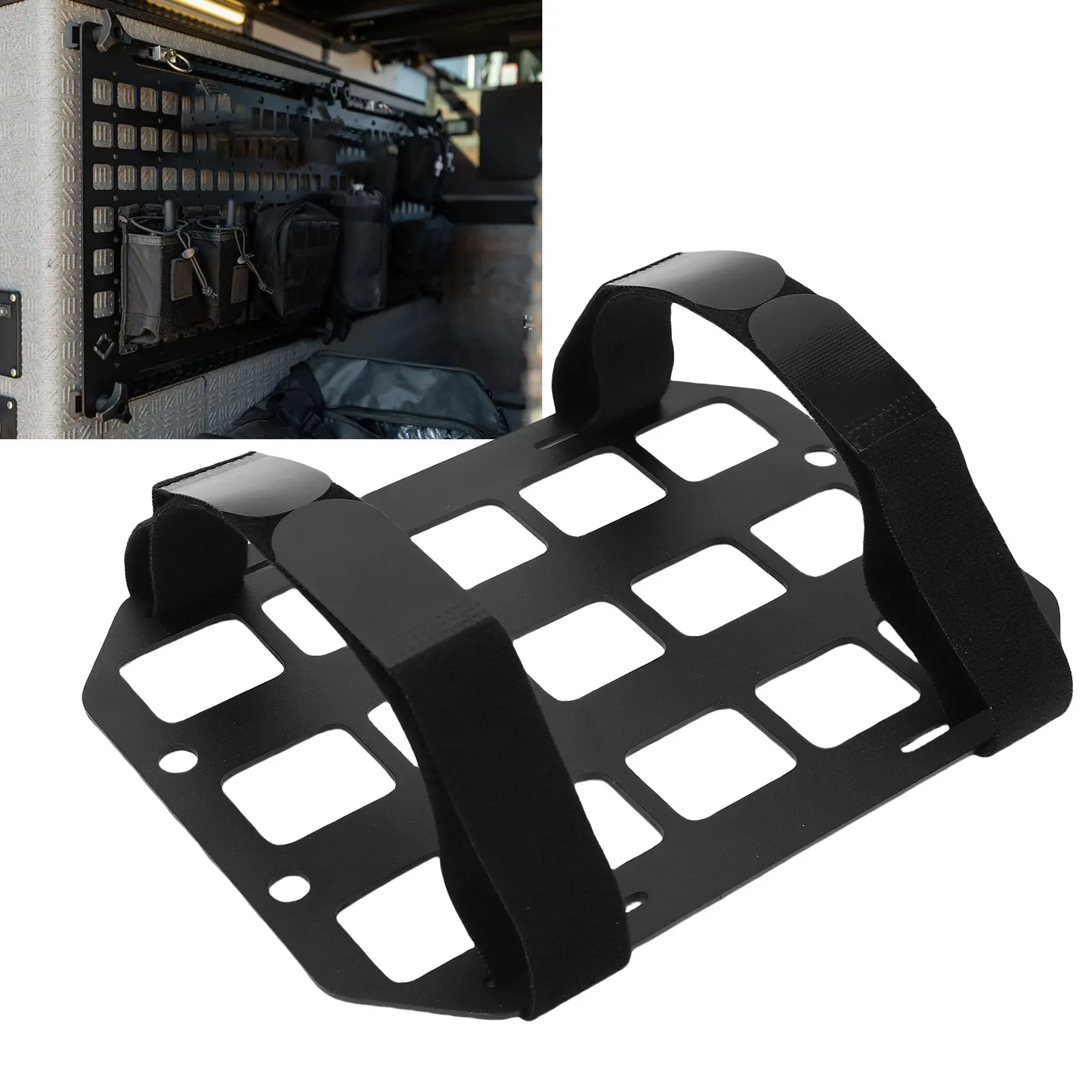 Car Headrest Molle Panel Organizer Aluminum Multifunctional Vehicle Seat Modular Storage Panel for Car Truck SUV RV 203x152x2mm
Car Headrest Molle Panel Organizer Aluminum Multifunctional Vehicle Seat Modular Storage Panel for Car Truck SUV RV 203x152x2mm