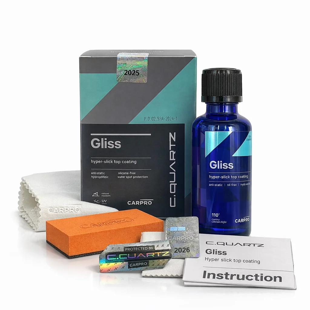 Gliss 50ml Kit Ceramic Coating for Cars Hyper Smooth Hydrophobic Nano Top-Coat with Microfiber Applicators Repels Oil,Dirt
Gliss 50ml Kit Ceramic Coating for Cars Hyper Smooth Hydrophobic Nano Top-Coat with Microfiber Applicators Repels Oil,Dirt