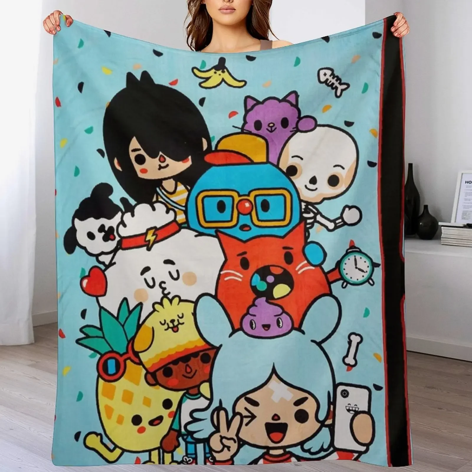 Toca boca life kids happy Throw Blanket Stylish Couch Blanket for Home Living Room
Toca boca life kids happy Throw Blanket Stylish Couch Blanket for Home Living Room