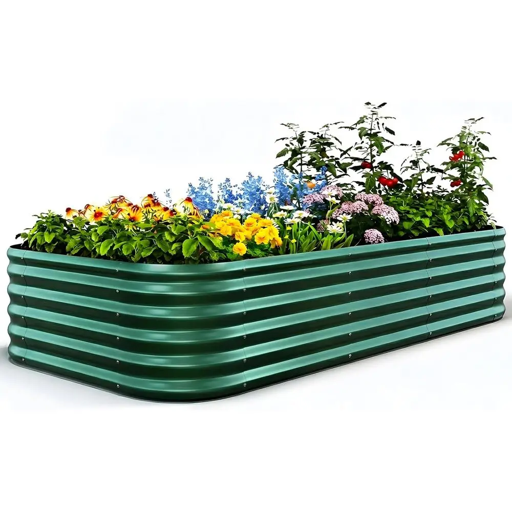 Металлическая оцинкованная овальная грядка-клумба Quictent 8x4x1.5 т (высота 1.5 м) для овощей, усиленная конструкция, для улицы и сада
Металлическая оцинкованная овальная грядка-клумба Quictent 8x4x1.5 т (высота 1.5 м) для овощей, усиленная конструкция, для улицы и сада