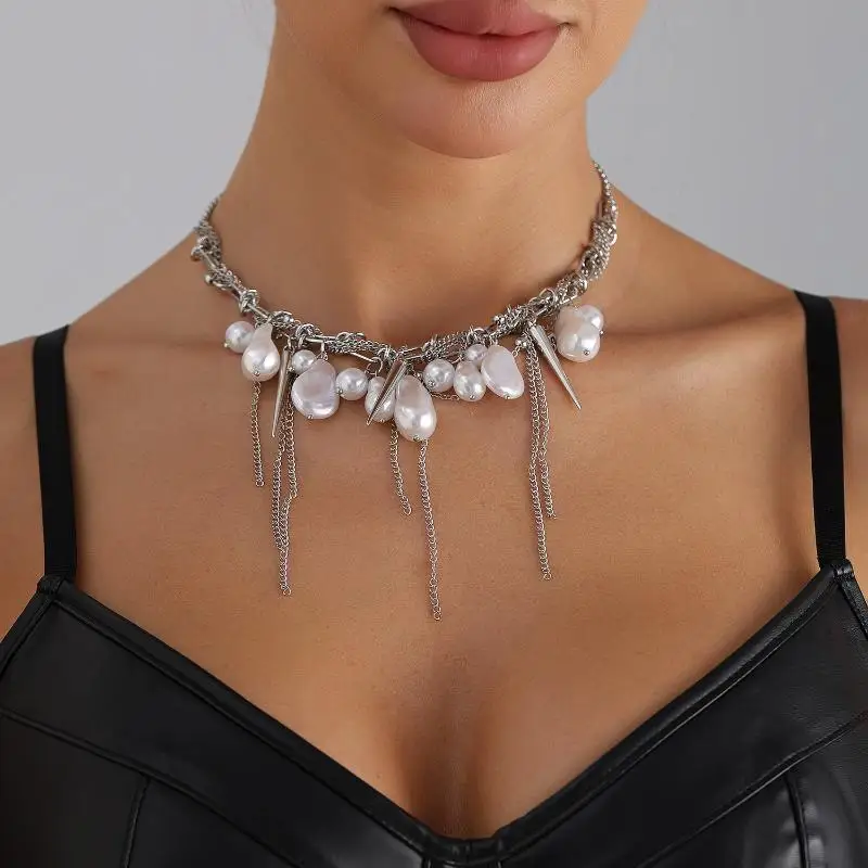Sweet Tassel Link Pendant Necklace Women's Metal Trendy Pearl Choker Chain Party Jewelry Gifts
Sweet Tassel Link Pendant Necklace Women's Metal Trendy Pearl Choker Chain Party Jewelry Gifts