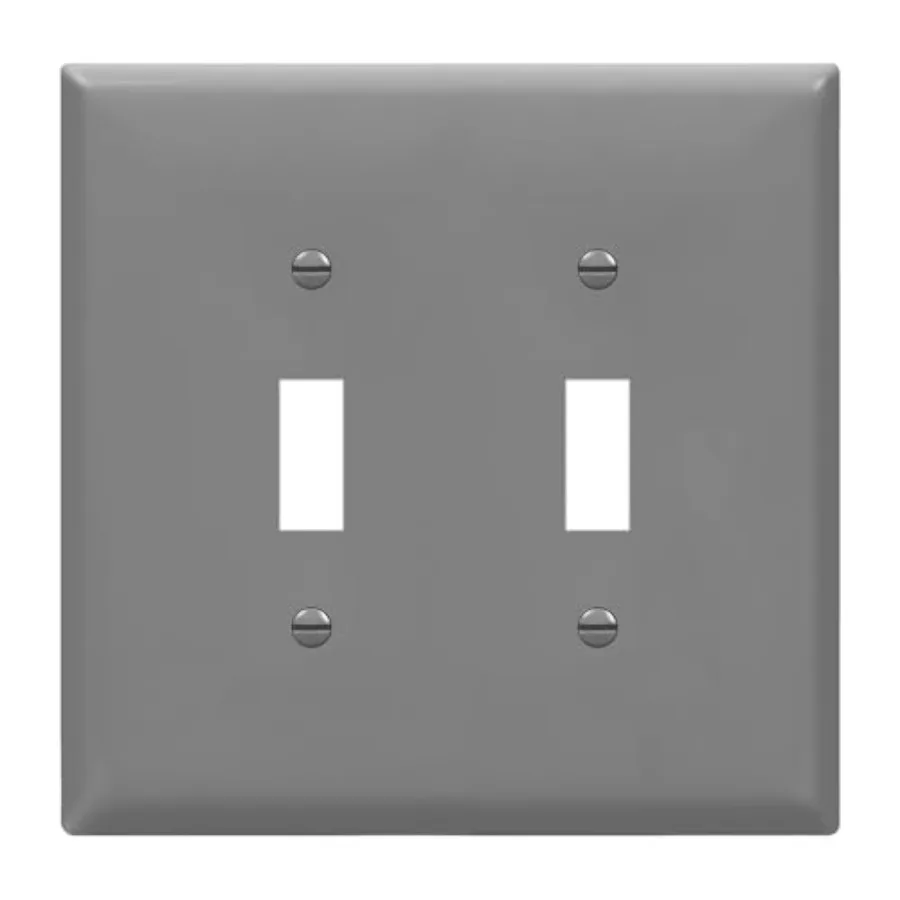 Double Light Switch Wall Plate, Toggle Switch Plate, Gloss Finish, 2-Gang 4.88" x 4.92", Unbreakable Polycarbonate Thermoplasti
Double Light Switch Wall Plate, Toggle Switch Plate, Gloss Finish, 2-Gang 4.88" x 4.92", Unbreakable Polycarbonate Thermoplasti