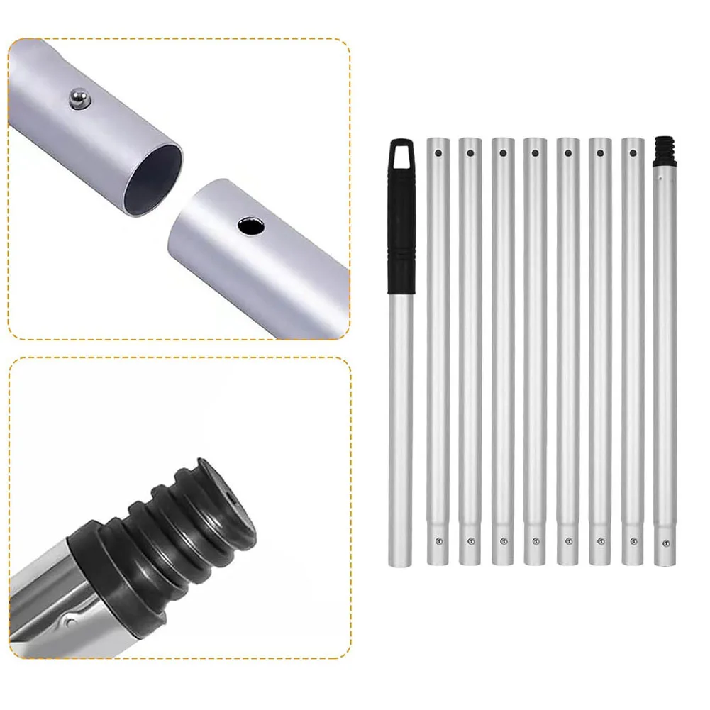 9PCS Metal Extension Rod 0.42m To 3.6m Adjustable Aluminum Telescopic Pole With Non-slip Grip Multi-Purpose Cleaning Tool
9PCS Metal Extension Rod 0.42m To 3.6m Adjustable Aluminum Telescopic Pole With Non-slip Grip Multi-Purpose Cleaning Tool