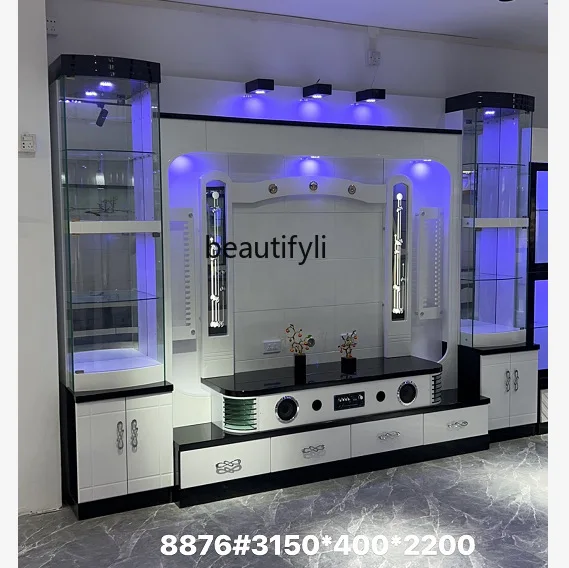 MDF combined wall cabinet multi-functional storage TV cabinet, household economical TV cabinet
MDF combined wall cabinet multi-functional storage TV cabinet, household economical TV cabinet