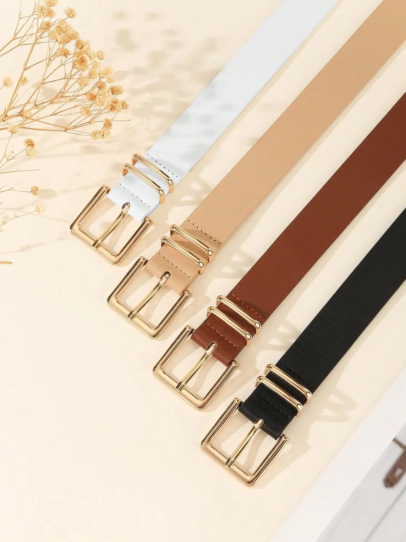 1/3pcs Fashionable Square Buckle Women's Belt, Minimalist & Versatile For Pants, Dresses, Casual & Elegant, Suitable For Waist Size 75~85cm/29.5~33.5in
1/3pcs Fashionable Square Buckle Women's Belt, Minimalist & Versatile For Pants, Dresses, Casual & Elegant, Suitable For Waist Size 75~85cm/29.5~33.5in