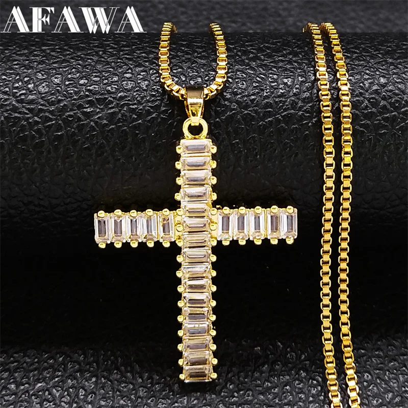 Christian Cross Zircon Necklace Women/Men Gold Color Stainless Steel Religion Pendant Necklaces Hip Hop Jewery colgante mujer
Christian Cross Zircon Necklace Women/Men Gold Color Stainless Steel Religion Pendant Necklaces Hip Hop Jewery colgante mujer