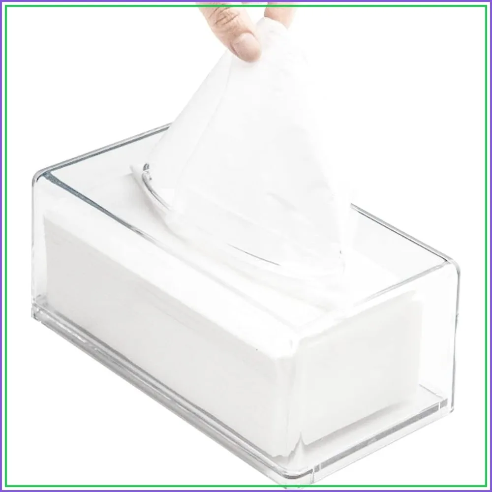 Clear Acrylic Tissue Box Cover for Rectangular Facial Napkins, Holder for Bathroom Kitchen Car
Clear Acrylic Tissue Box Cover for Rectangular Facial Napkins, Holder for Bathroom Kitchen Car