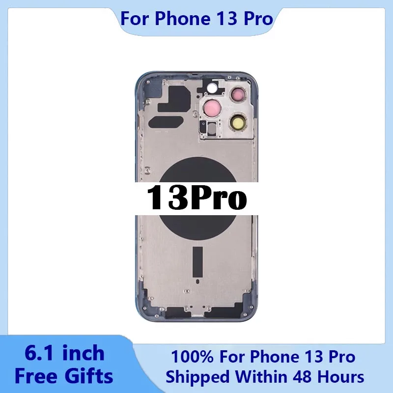 Rear Housing For iPhone 13 Pro Back Shell With Free Gifts,Back Cover+Middle Chassis Frame+SIM Tray+Side Key Parts+Tools+Adhesive
Rear Housing For iPhone 13 Pro Back Shell With Free Gifts,Back Cover+Middle Chassis Frame+SIM Tray+Side Key Parts+Tools+Adhesive