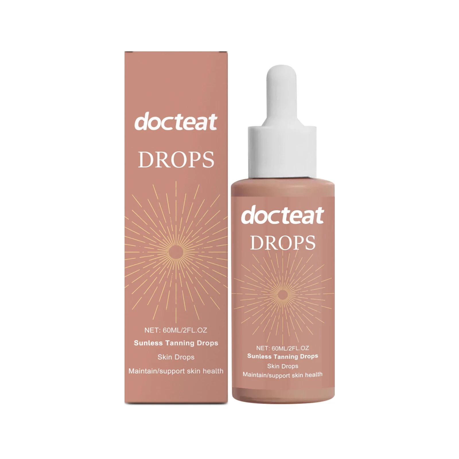DOCTEAT Sunless Tanning Drops Hydrating Body Care Supplement, No UV Exposure, Gentle Formula Promotes Even Tan
DOCTEAT Sunless Tanning Drops Hydrating Body Care Supplement, No UV Exposure, Gentle Formula Promotes Even Tan
