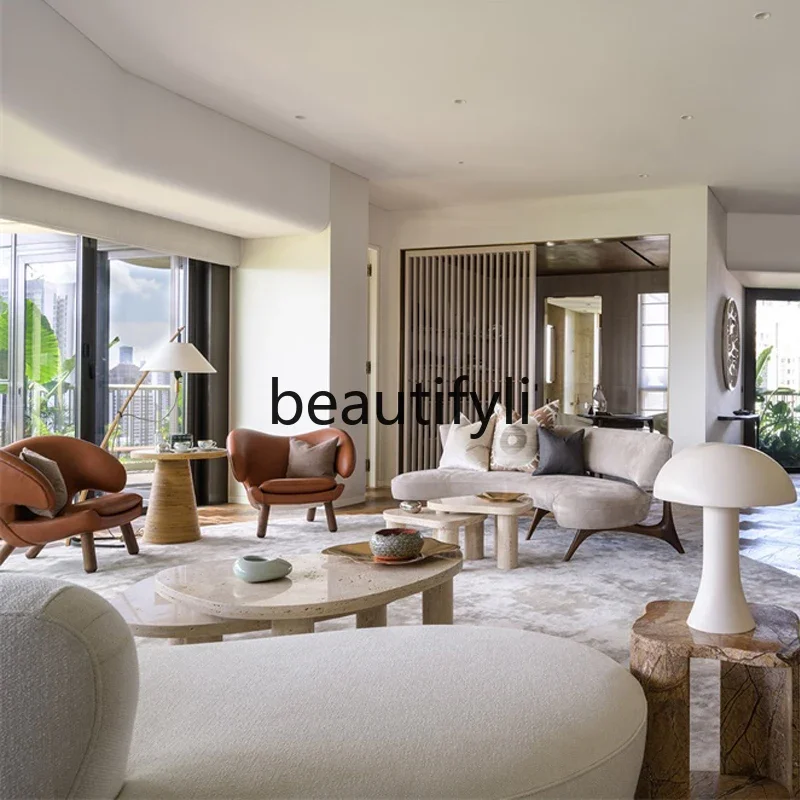 Italian minimalist natural travertine special-shaped coffee table, marble light luxury living room sofa coffee table
Italian minimalist natural travertine special-shaped coffee table, marble light luxury living room sofa coffee table