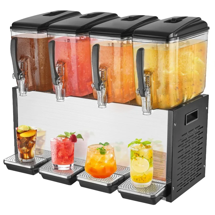 Commercial Beverage Dispenser 12L x 4 Tanks Cold Juice Ice Drink Dispenser
Commercial Beverage Dispenser 12L x 4 Tanks Cold Juice Ice Drink Dispenser