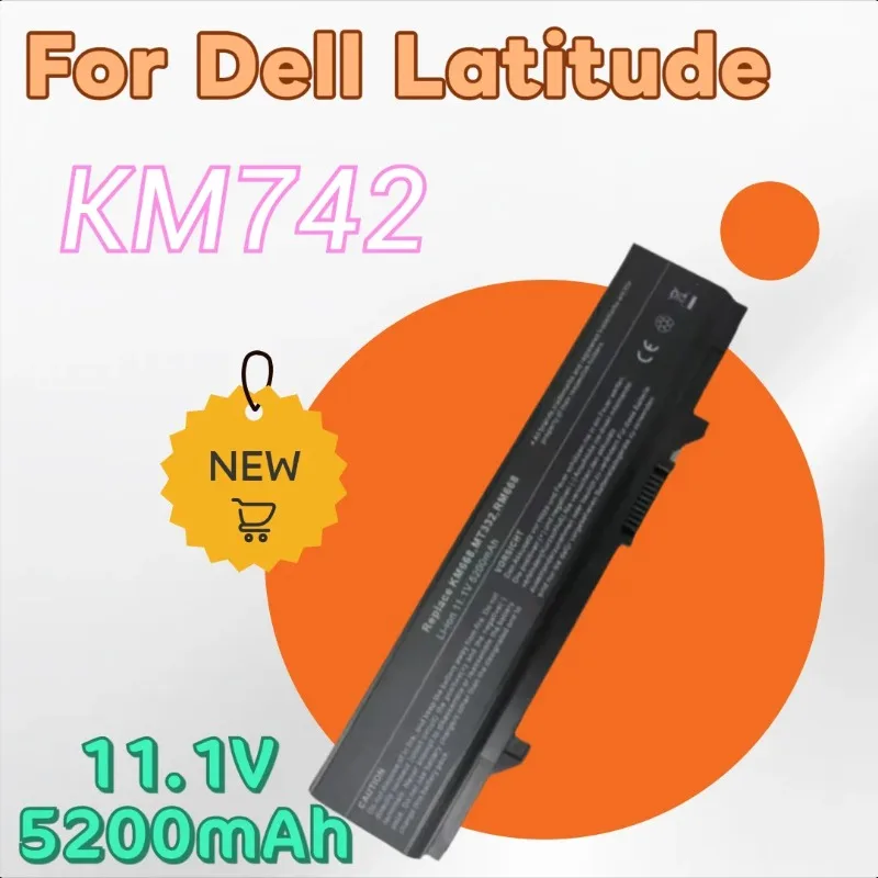 Brand New Replacement Laptop Battery 11.1V 5200mAh KM742 for Dell Latitude E5400 E5410 E5510 E5500 312-0762 312-0769 451-10616
Brand New Replacement Laptop Battery 11.1V 5200mAh KM742 for Dell Latitude E5400 E5410 E5510 E5500 312-0762 312-0769 451-10616