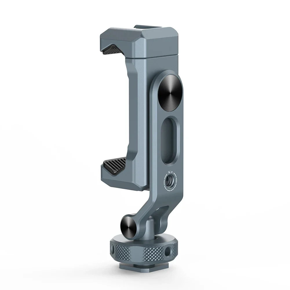 Aluminum Alloy Phone Holder With Dual Cold Shoe Mounts And 360 Degree Rotatable Clamp For Smartphones And Camera Accessories
Aluminum Alloy Phone Holder With Dual Cold Shoe Mounts And 360 Degree Rotatable Clamp For Smartphones And Camera Accessories