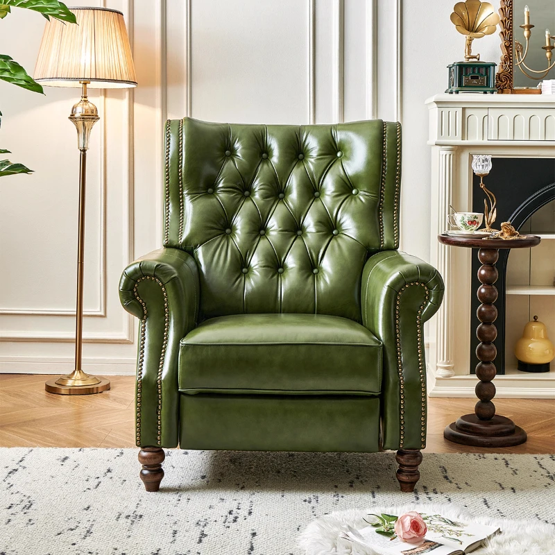 American functional retro single sofa living room first layer cowhide casual oil wax leather chair
American functional retro single sofa living room first layer cowhide casual oil wax leather chair