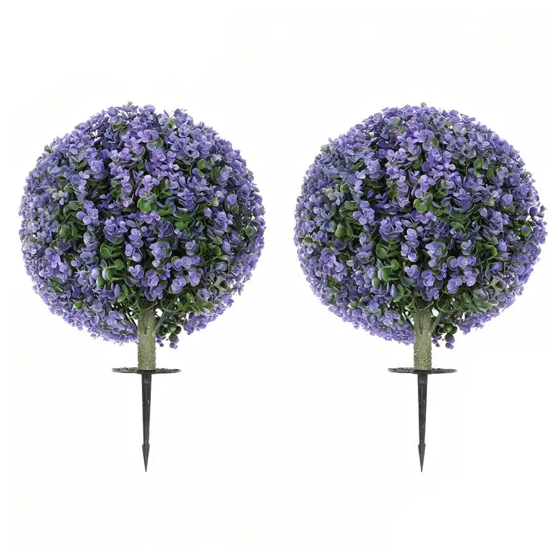 HOMCOM 2 Pack 1.3ft Artificial Ball Eucalyptus Topiary with Ground Stake, UV Resistant Faux Greenery for Indoor Outdoor
HOMCOM 2 Pack 1.3ft Artificial Ball Eucalyptus Topiary with Ground Stake, UV Resistant Faux Greenery for Indoor Outdoor