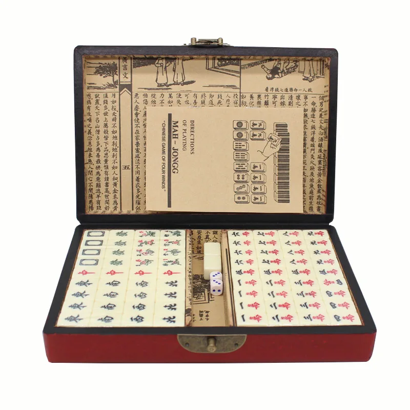 24 30 35 mm Mahjong Set with Antique Wooden Box Table Game Ivory Mahjong Tiles Tourist Dormitory Mahjong Family Game
24 30 35 mm Mahjong Set with Antique Wooden Box Table Game Ivory Mahjong Tiles Tourist Dormitory Mahjong Family Game