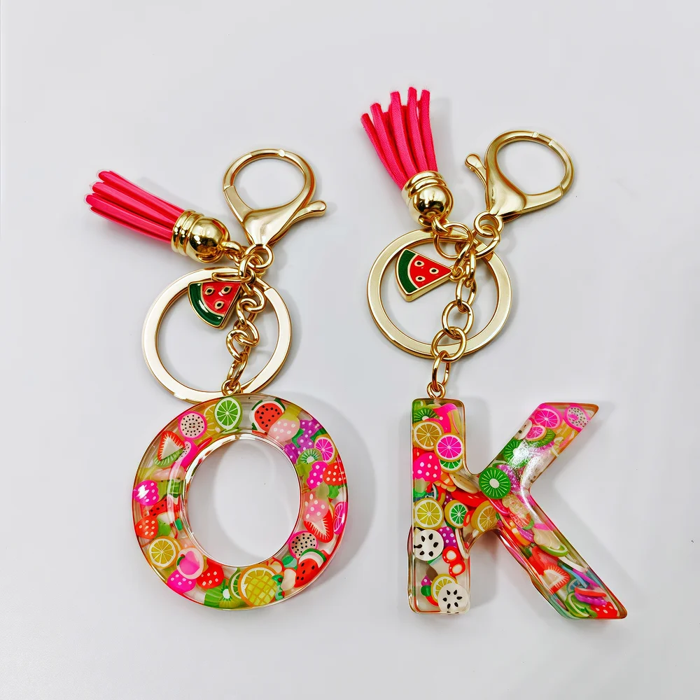 Personalized A-Z Key Ring Buckle Chains Fruit Resin Keyring 26 Letter Pendant Fresh Cute Keychain Alphabet Initial Gift
Personalized A-Z Key Ring Buckle Chains Fruit Resin Keyring 26 Letter Pendant Fresh Cute Keychain Alphabet Initial Gift