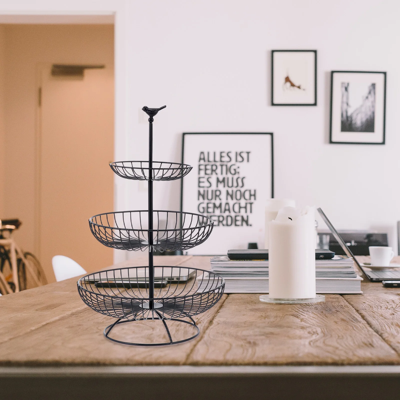 1pc Iron Fruit Storage Basket 3-Tier Snack Vegetable Container Black Multi-Functional Drain Basket For Home Hotel Use
1pc Iron Fruit Storage Basket 3-Tier Snack Vegetable Container Black Multi-Functional Drain Basket For Home Hotel Use
