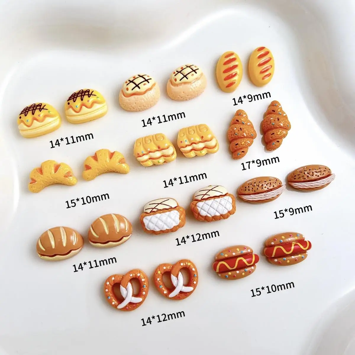 20PCS Resin 3D Cute Pretzel Knot Hot Dog Bun Nail Art Decorations Simulated Bread Series Nail Charms Manicure DIY Accessories
20PCS Resin 3D Cute Pretzel Knot Hot Dog Bun Nail Art Decorations Simulated Bread Series Nail Charms Manicure DIY Accessories