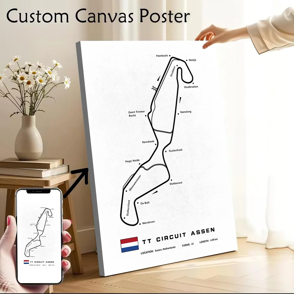 TT Circuit Assen Printed Canvas Poster Personalized High Quality Wall Art Paintings for Home Decoration Room Decorating Interior
TT Circuit Assen Printed Canvas Poster Personalized High Quality Wall Art Paintings for Home Decoration Room Decorating Interior