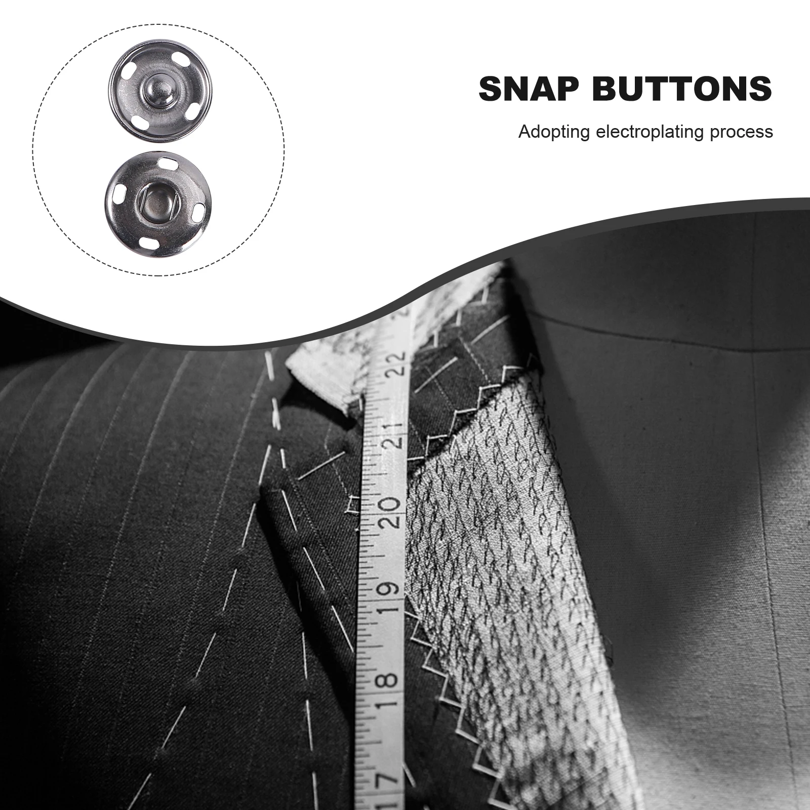 50Sets Metal Snap Buttons Brass Sew on Snaps Fasteners Round 17mm for Woolen Overcoat Coat DIY Accessories
50Sets Metal Snap Buttons Brass Sew on Snaps Fasteners Round 17mm for Woolen Overcoat Coat DIY Accessories