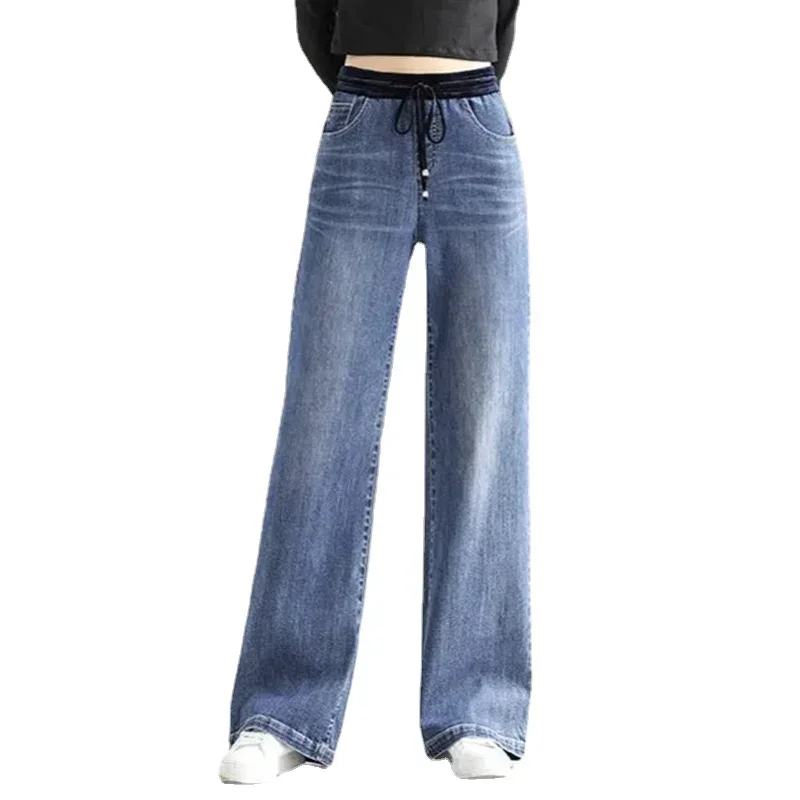 Women Oversize Elastic High Waist Wide Leg Jeans Vintage Lace Up Baggy Vaqueros Spring Casual Denim Pant Wash Straight Trousers
Women Oversize Elastic High Waist Wide Leg Jeans Vintage Lace Up Baggy Vaqueros Spring Casual Denim Pant Wash Straight Trousers