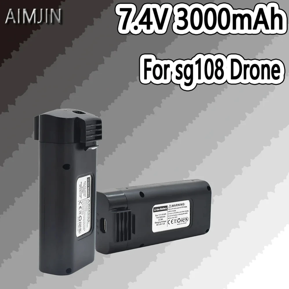 for SG108 Max Original Drone Battery 7.4V 3000mAh 20min Flight Time SG108 Max Dron Battery SG108 Max Accessories Spare Battery
for SG108 Max Original Drone Battery 7.4V 3000mAh 20min Flight Time SG108 Max Dron Battery SG108 Max Accessories Spare Battery