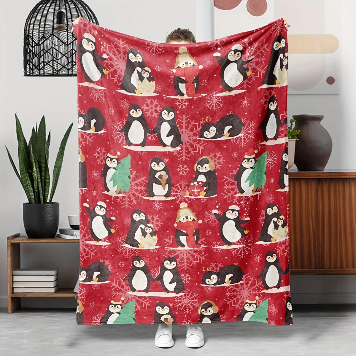 Contemporary Christmas Penguin Flannel Throw Blanket – Hypoallergenic Digital Print Knit Sofa Bed Office Blanket – Machine Washa
Contemporary Christmas Penguin Flannel Throw Blanket – Hypoallergenic Digital Print Knit Sofa Bed Office Blanket – Machine Washa