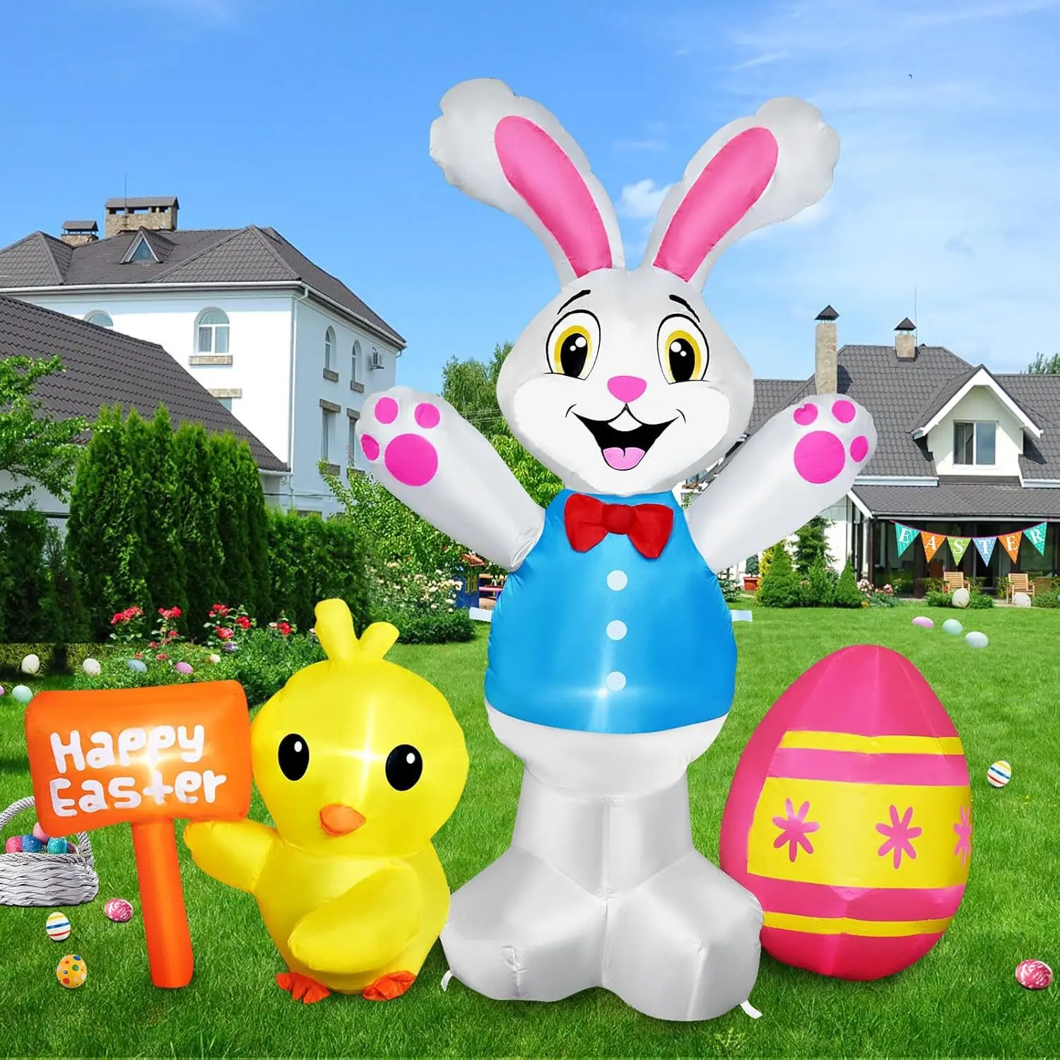 Easter Inflatables Decoration 5FT Inflatable Easter Bunny Hen with Egg Hunt Sign Great for Yard Outdoor Toys Holiday Party
Easter Inflatables Decoration 5FT Inflatable Easter Bunny Hen with Egg Hunt Sign Great for Yard Outdoor Toys Holiday Party