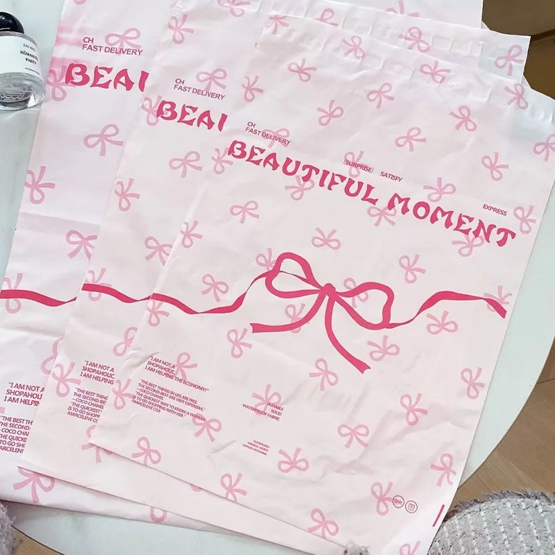 5/10PCS Plastic Courier Postal Bag Cute Bow Prinitng Clothes Mailer Storage Packaging Bag Gifts Shoes Express Transport Pouch
5/10PCS Plastic Courier Postal Bag Cute Bow Prinitng Clothes Mailer Storage Packaging Bag Gifts Shoes Express Transport Pouch