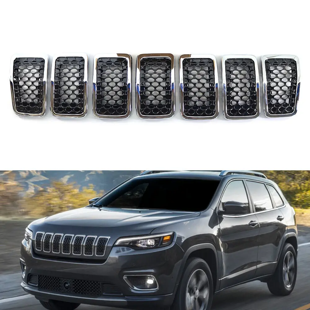 Для Jeep Cherokee 2019-2022 гг. Хромированная рамка, черная сетка, вставка на переднюю решетку, крышка OE: 6AZ88DX8AB 6FM74SZ0AB 68323773 AB 6AZ8-8DX8-AB
Для Jeep Cherokee 2019-2022 гг. Хромированная рамка, черная сетка, вставка на переднюю решетку, крышка OE: 6AZ88DX8AB 6FM74SZ0AB 68323773 AB 6AZ8-8DX8-AB