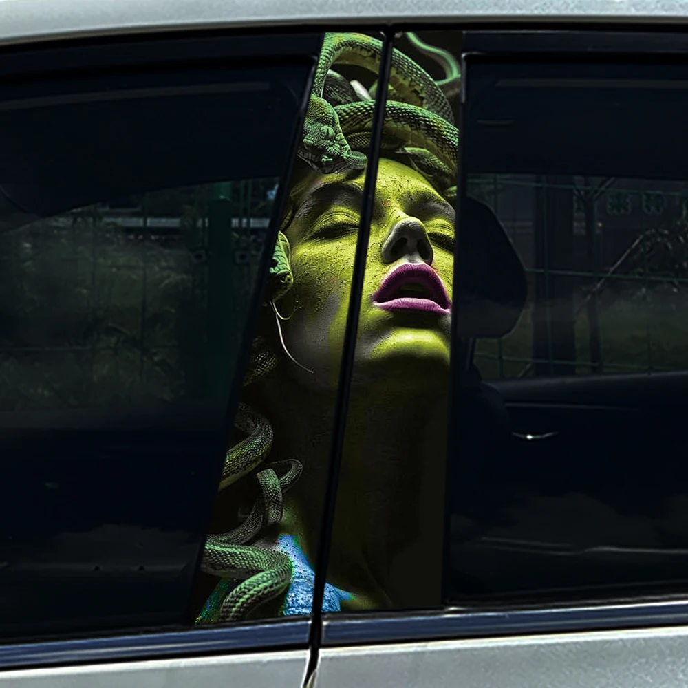 2PCS Green Medusa Snake Hair Car B-Pillar Decal Waterproof UV-Resistant Vinyl Sticker for Car Door Column Personalized Decor
2PCS Green Medusa Snake Hair Car B-Pillar Decal Waterproof UV-Resistant Vinyl Sticker for Car Door Column Personalized Decor