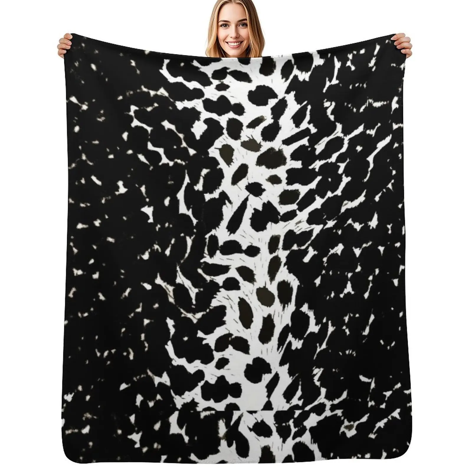 Animal Print Cheetah Black and White Throw Blanket Wrinkle Resistant Lightweight Blanket
Animal Print Cheetah Black and White Throw Blanket Wrinkle Resistant Lightweight Blanket