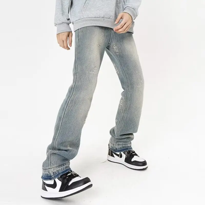 Y2k Nostalgia blue Jeans High Street Vintage Wash Old Jeans Men's Fashion Loose Casual Straight Leg Pants Autumn New Jeans 5011
Y2k Nostalgia blue Jeans High Street Vintage Wash Old Jeans Men's Fashion Loose Casual Straight Leg Pants Autumn New Jeans 5011