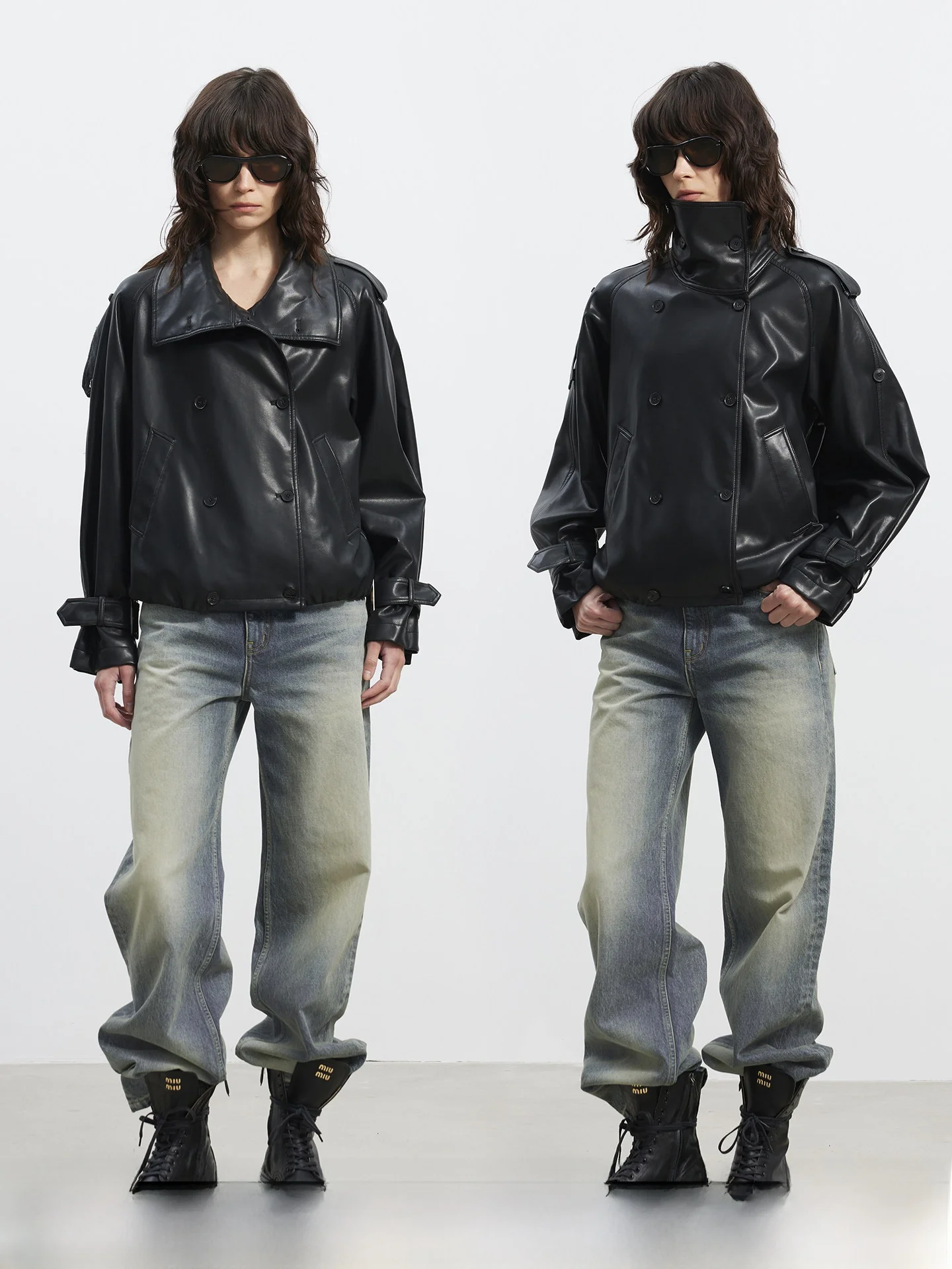 Женская кожаная куртка-косуха TAN в стиле ретро, черная, с воротником-стойкой, свободного кроя, модная верхняя одежда
Женская кожаная куртка-косуха TAN в стиле ретро, черная, с воротником-стойкой, свободного кроя, модная верхняя одежда