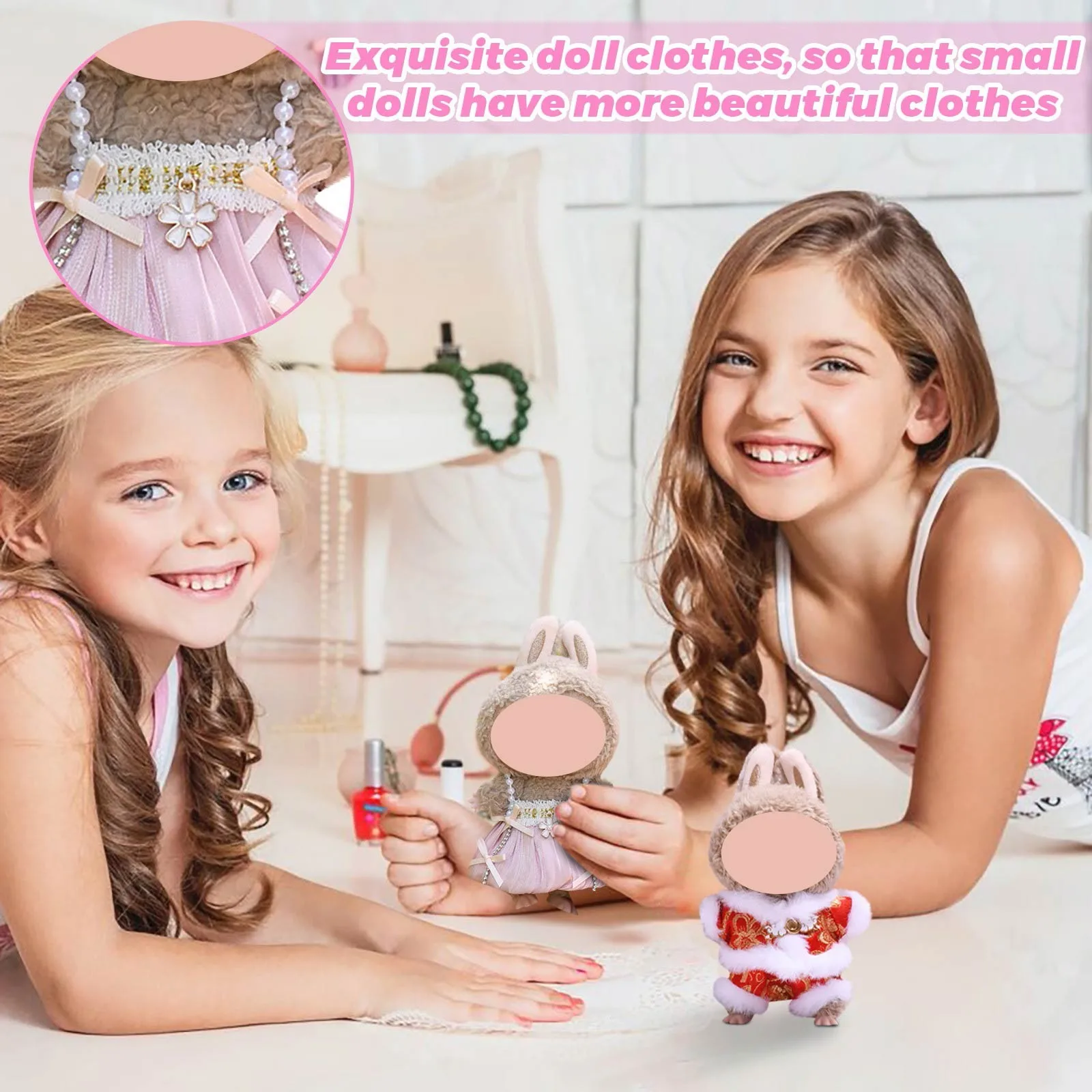 17cm Mini Labubu Plush Doll's Clothes Outfit Accessories For Korea Kpop Exo Labubu Idol V1 V2 Fairy Princess Dress Decoration
17cm Mini Labubu Plush Doll's Clothes Outfit Accessories For Korea Kpop Exo Labubu Idol V1 V2 Fairy Princess Dress Decoration