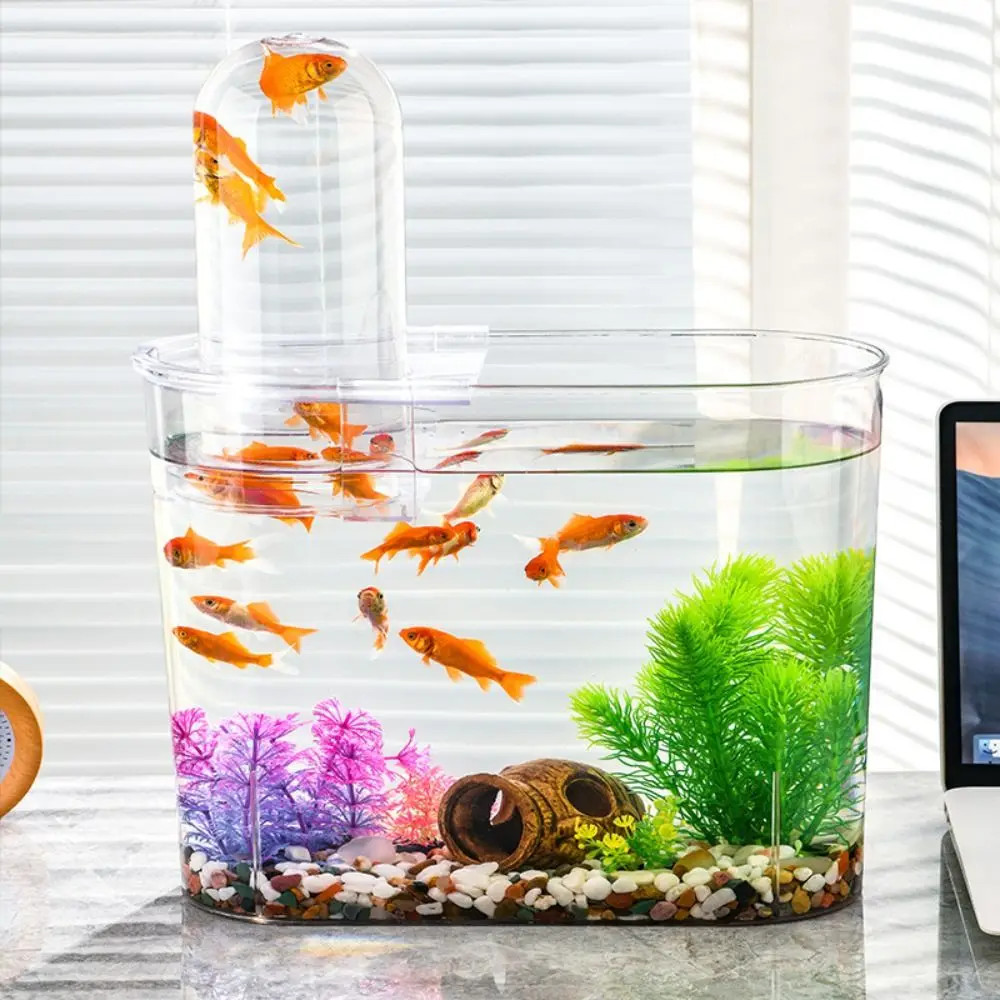 Clear View Negative Pressure Fish Tank Plastic Shatterproof Small Goldfish Tank Space Saving Fish Bowl Miniature Landscape
Clear View Negative Pressure Fish Tank Plastic Shatterproof Small Goldfish Tank Space Saving Fish Bowl Miniature Landscape
