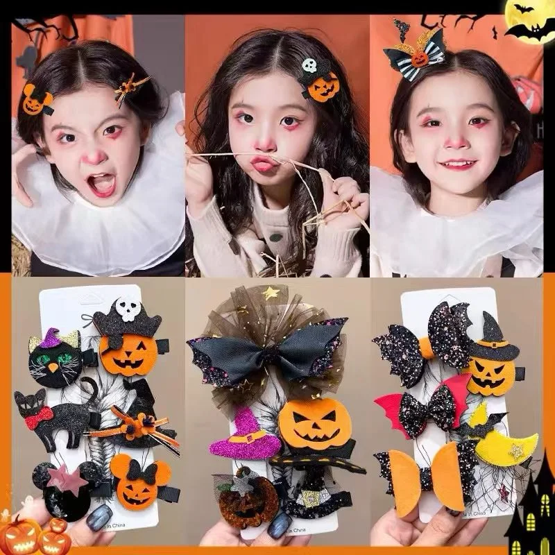 Halloween Hair Accessories Set - Pumpkin/Bat/Witch Hat Clip, Glitter Bow And Ornaments For Girls Cosplay Party Costumes
Halloween Hair Accessories Set - Pumpkin/Bat/Witch Hat Clip, Glitter Bow And Ornaments For Girls Cosplay Party Costumes