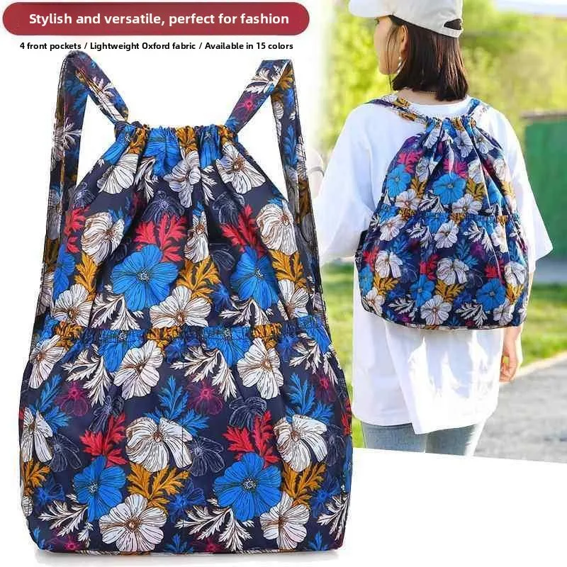 Versatile Nylon Sports Leisure Backpack Women's Travel Bag Large Capacity Lightweight Mother Bag with Drawstring Pocket
Versatile Nylon Sports Leisure Backpack Women's Travel Bag Large Capacity Lightweight Mother Bag with Drawstring Pocket